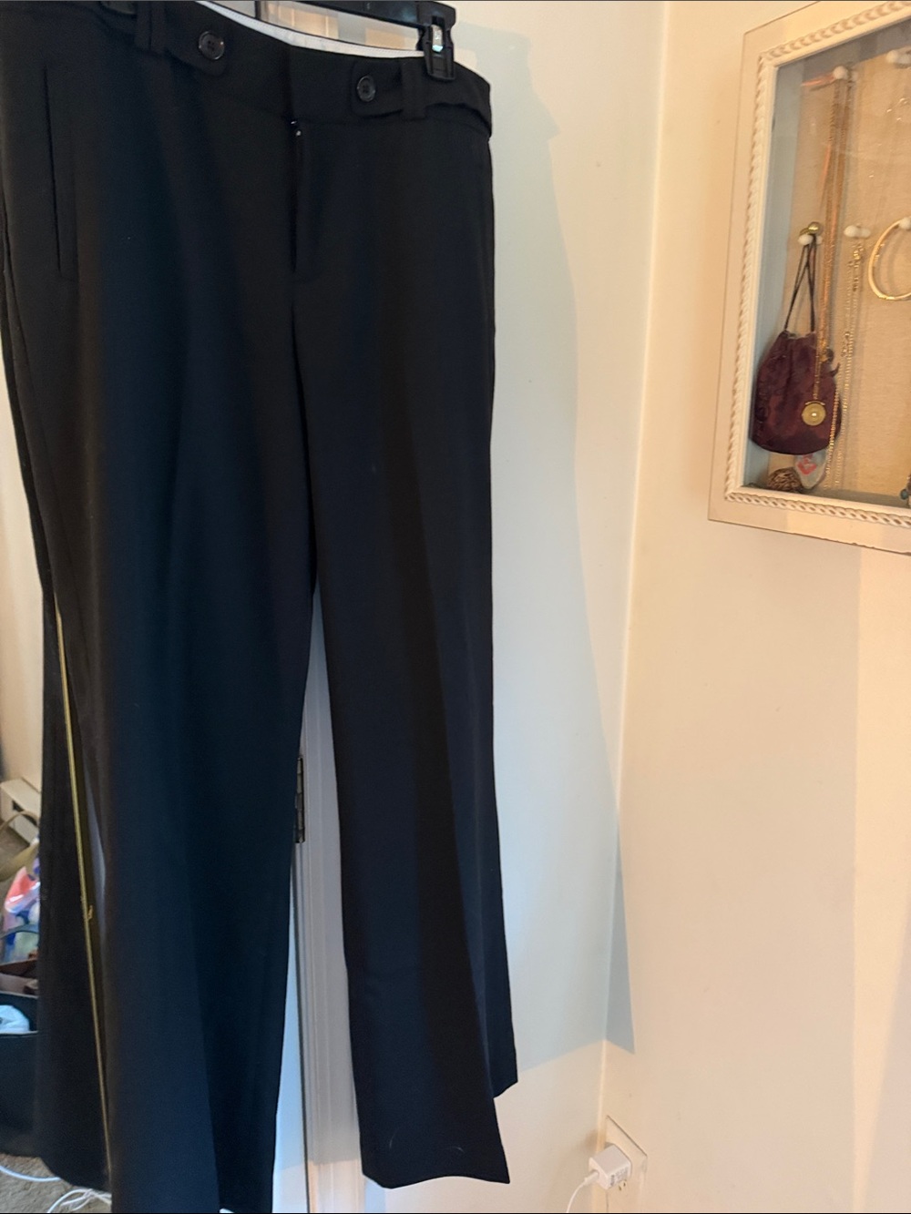 Banana Republic Black Wide-Leg Trousers